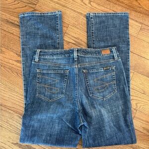 Seven7 Women's Boot Cut Blue Denim Jeans